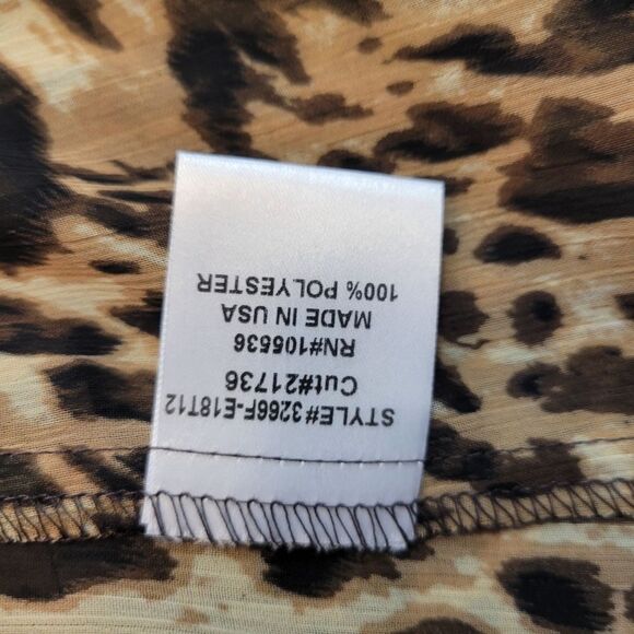 Slinky Brand Vintage Cheetah Print Open Style Cardigan Duster Tunic Plus Size 1X - Picture 9 of 12